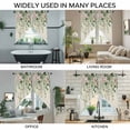 thumbnail image 3 of Sage Green Eucalyptus Leaves Swag Curtains for Kitchen/Bedroom/Living Room, Weeping Floral Summer Botanical Scalloped Curtains 63 Inch Long, Window Swag Topper Curtains Valances 2 Panels Set 36"x63", 3 of 8