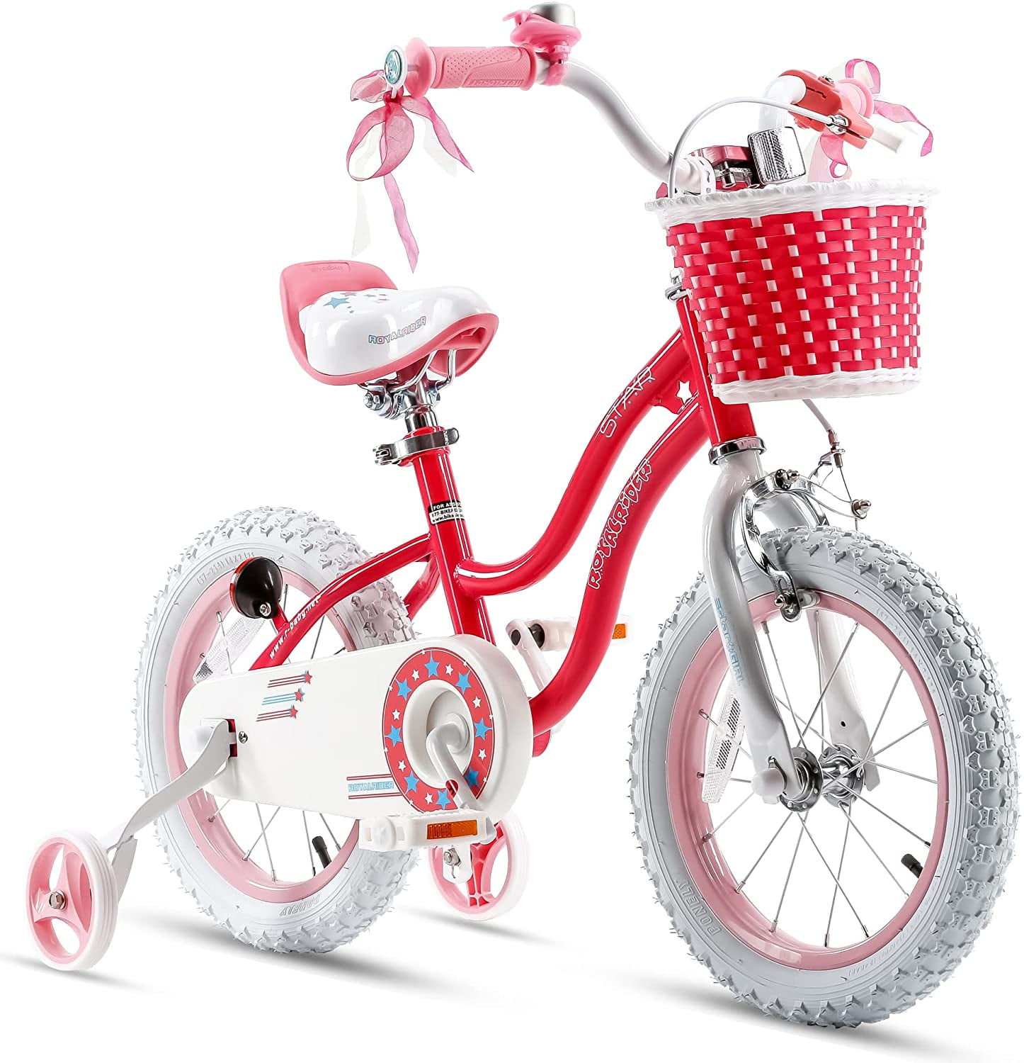 Blue 12 Inch Girls Bike with Training Wheels and Basket Best Gifts for Girls 