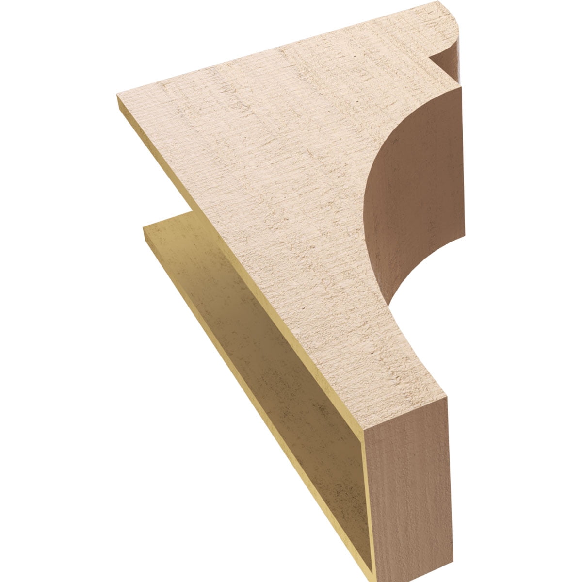 10"W x 20"D x 30"H Classic Yorktown Rough Cedar Woodgrain TimberThane Corbel, Primed Tan