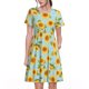 thumbnail image 1 of Disketp White Polka Dot Sunflower A para Vestido de Manga Corta para Mujeres, Vestidos de Verano para Mujeres, Casual y Holgado para la Playa, 1 of 6