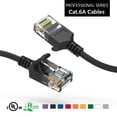 thumbnail image 1 of ACCL 1.5Ft Cat6A UTP Slim Ethernet Network Booted Cable 28AWG Black, 4 Pack, 1 of 1