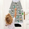 thumbnail image 2 of NOGIS Santa Christmas Advent Calendar 2022, 3.75ft Felt Hanging Advent Countdown Calendar with 24 Pockets for Xmas Holiday Home Decoration Gift, Reusable Countdown to Christmas,Gray, 2 of 7