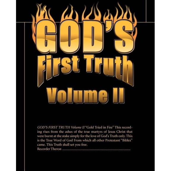God's First Truth: Volume II, (Paperback)