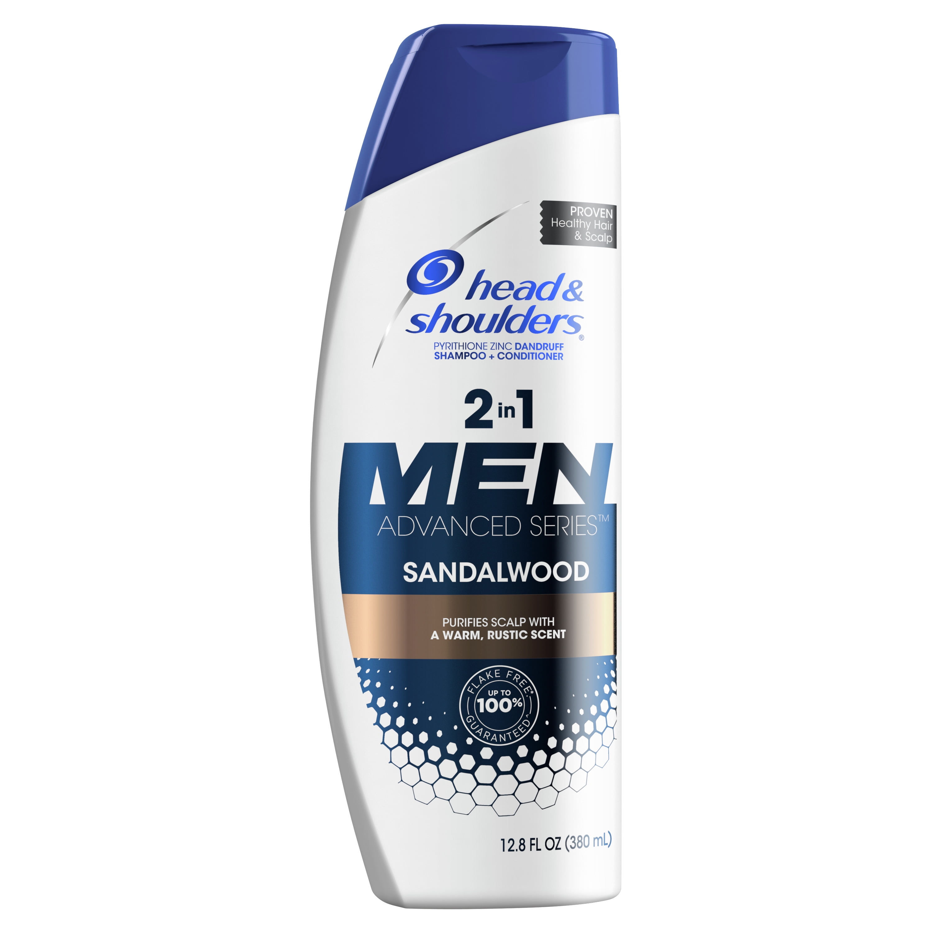 Head & Shoulders Men 2 in 1 Dandruff Shampoo, Sandalwood, 12.8 fl oz