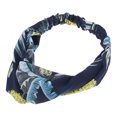 thumbnail image 4 of Unique Bargains Fashion Pineapple Pattern Cross Elastic Hairband 1 Pc Navy Blue, 4 of 6