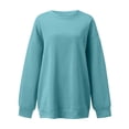 thumbnail image 3 of UANWENN Womens Autumn and Winter Loose Top Solid Color Shoulder Sleeve Hoodless Pullover Sweatshirt Sweater Drawstring Zip up Jacket Ladies Light Hoodie Full Hand Workout Top Fashion Hoodies Women, 3 of 3