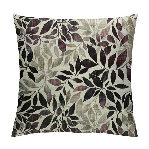 Creowell Purple Dahlia Pillow Covers Rustic Geometric Flower Throw Pillow Case  Gray Spring Floral Pillow Cover  Cushion Cover for Home Sofa Bedroom Livingroom