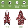 thumbnail image 6 of Bingfone Red Floral Dog Clothes Hoodie, Pet Winter Coat,Puppy Sweatshirts For Small Dogs Boy Girl,Suitable For All Breeds-Small, 6 of 9
