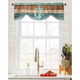 thumbnail image 5 of Tie Up Valance Curtain for Kitchen,Nautical Anchor Farm Wood Board Rod Pocket Short Curtains Adjustable Tie-Up Shade Valances,Gradient Wood Grain Window Treatment for Bathroom Living Room Bedroom, 5 of 8