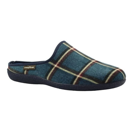 Goodyear Mens Checkmate Checked Mule Slippers