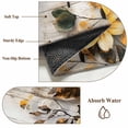 thumbnail image 5 of Round Area Rug 5ft, Yellow Floral Spring Non-slip Area Rugs for Living Room/Bedroom/Bathroom/Kitchen, Vintage Summer Botanical Washable Throw Floor Mat Indoor Outdoor Entrance Doormat, 5 of 9