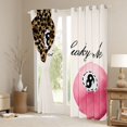 thumbnail image 3 of Erosebridal Leopard & Pink 8 Ball Print Black Out Curtains, Sports Monogram Curtains Pack of 2 (42x63 Each) for Girls, 3 of 6