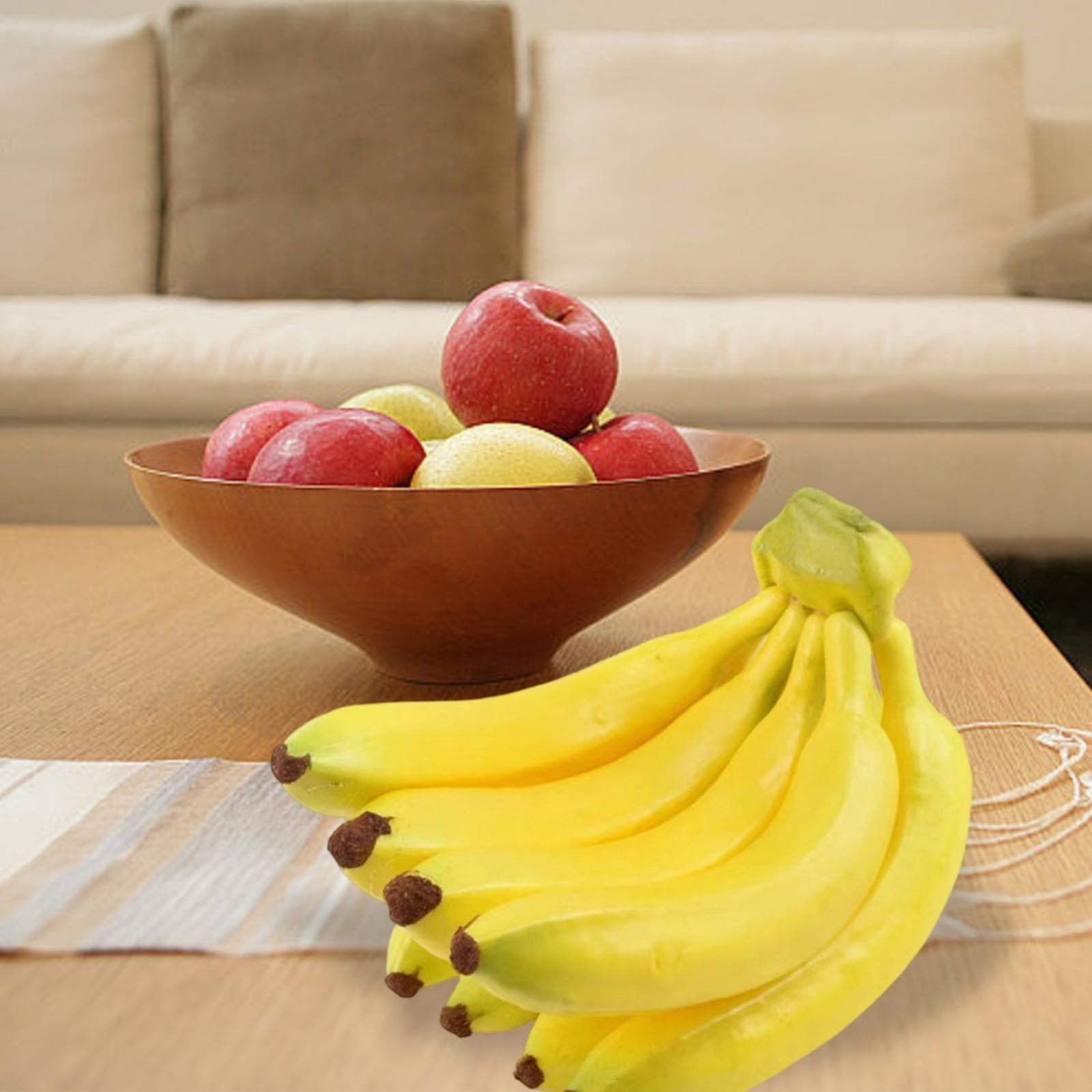 Bananas Bunch Lifelike Banana Cluster for Desktop Home Photography Prop Kitchen Party Display