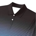 thumbnail image 3 of ZVNAΖH Mens Ombre Print Shirt, Short Sleeve Button Down Lapel Collar Mesh Sport Top, S-3XL, 3 of 6
