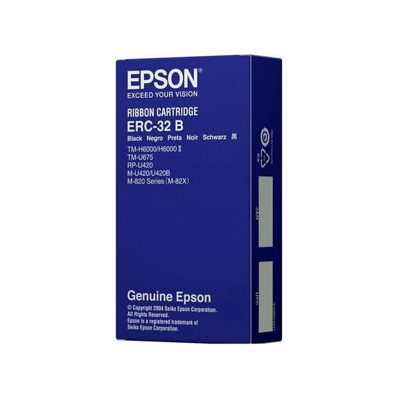 Epson ERC-32 Black Ribbon Nylon, 4000k, ERC-32B (Nylon, 4000k)