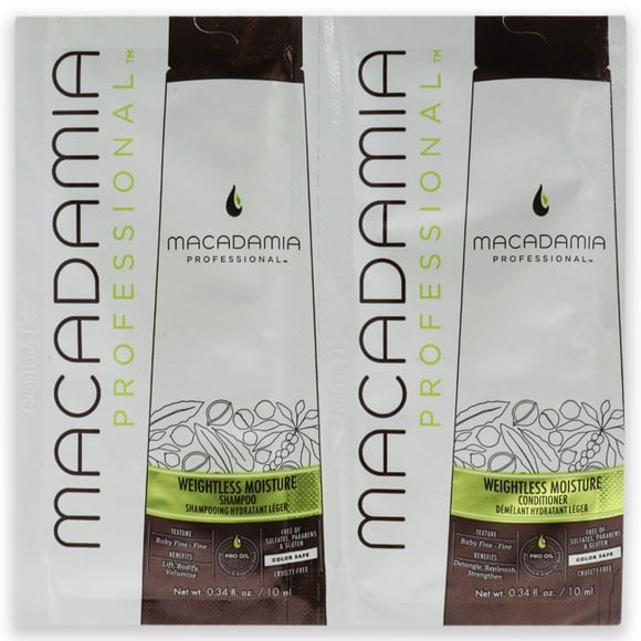 Professional Shampooing Hydratant et Revitalisant Sans Poids de Macadamia pour Homme - 2 x 0,34 oz Sh