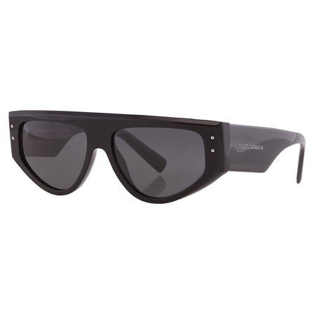 Dolce & Gabbana DG 4461 Acetate Mens Rectangle Sunglasses Black 57mm Adult