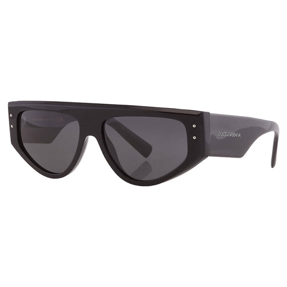 Dolce & Gabbana DG 4461 Acetate Mens Rectangle Sunglasses Black 57mm Adult