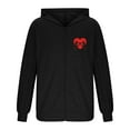 thumbnail image 6 of Mrmaere Men's Hooded Jacket Full-Zip Cut-Out Sleeve Graphic Print Stylish Casual Outerwear for Daily & Leisure Black M, 6 of 6