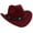 Claret, variant on Cowboy Hat,Western Cultural Cowgirl Hat,Stylish Safari Hat with Warm Wool Felt