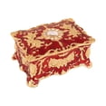 thumbnail image 2 of Caja organizadora de joyas de estilo retro para mujer, caja de baratija de regalo, caja de joyería de tocador Rojo jinwen Organizador de almacenamiento de joyas, 2 of 8