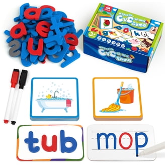 Preschool Learning Toy - See & Spell Matching Letter Game With Alphabet Cards, CVC Word Builder For Ages 3-5