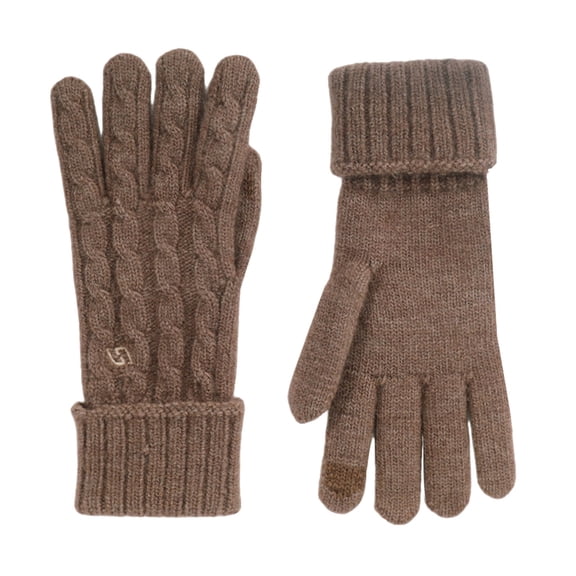 Fgnfyis Winter Gloves for Women Extra Long Winter Thermal Insulated Windproof Touchscreen Compatible Adults Mittens Khaki