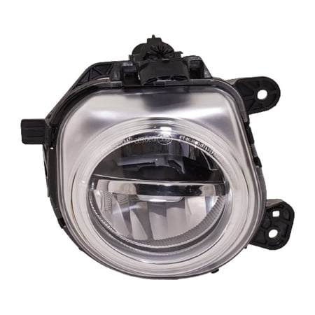 For BMW X5 2014 15 16 17 2018 Fog Light Assembly Passenger Side | CAPA | Includes X5 Hybrid | LED | Clear Lens | Chrome Housing | Replacement For BM2593151 BM2593151C | 191275760598 63177317252