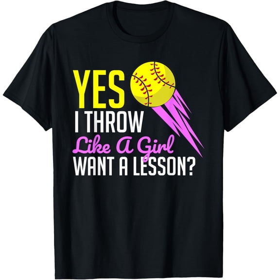 Funny Softball Game Player Sports Lover Gift for Women T-Shirt