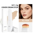 thumbnail image 2 of Cover Cream Stick, Color-Changing Foundation Stick, Dual-Ended Full Coverage Foundation with Ultra-Fine Bristle Brush, Create a Lightweight, Long-Lasting and Charming Makeup Look, A, 2 of 5