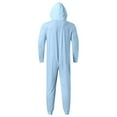 thumbnail image 6 of HNMKIU Family Christmas Pajamas Hooded Zip Front Pajamas Cozy Holiday Loungewear for Dad Light Blue，Dad_L, 6 of 6