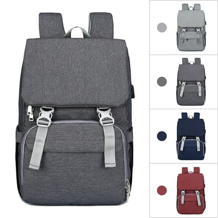 Multifunction Diaper Bag Backpack Large Waterproof Travel Backpacks For Mom Dad With Insulated Pockets Usb Interface Stroller Straps Durable