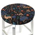 thumbnail image 3 of Goofa fall fox deer bird Printed Stool Covers Round, Waterproof Round Bar Stool Covers Anti-Slip Round Bar Stool Seat Cover with Elastic Bands Durable-12 inch, 3 of 7