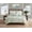 CostaRica, variant on 4-Piece Reversible Comforter Set Tropical Pattern Full/Queen Natural Palm Oasis Black