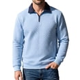 thumbnail image 3 of Awdenio Men Clothing Quarter Pullover Sweaters Casual Stand Collar Sweatshirt Long Sleeve, Business Dress, 3 of 9