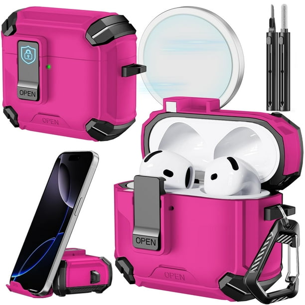 Funda para AirPods 4, cierre magnético Inesore, soporte de teléfono