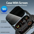 thumbnail image 6 of Privacy Apple Watch Case for Apple Watch Series 10 46mm, Privacy Tempered Glass Screen Protector，[Anti-Peeping] Full Coverage Durable PC Hard Cover Bumper for iWatch Series-Black, 6 of 7