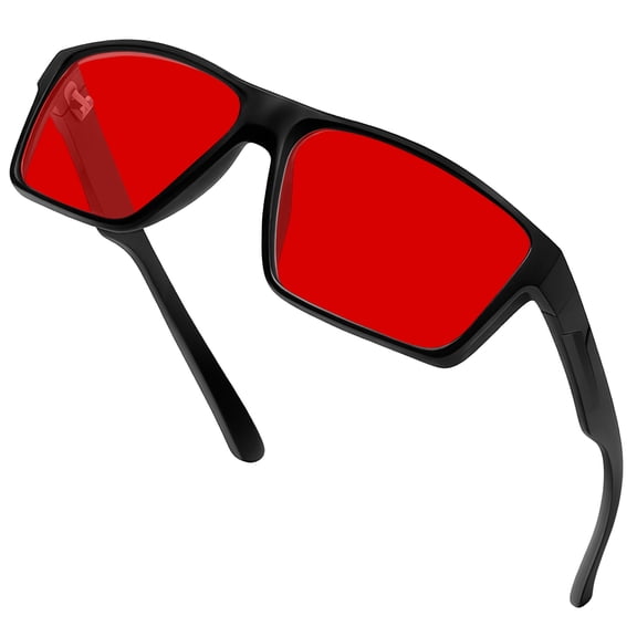KANASTAL Blue Light Glasses Men Women Sleeping Glasses Rest Anti Glare UV400 Red Lens