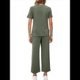 thumbnail image 2 of Conjunto Deportivo de Dos Piezas para Mujer, Informal, de Corta y Pantalón . Gris-Verde XXL, 2 of 5