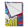 thumbnail image 2 of Abigail Soft Flannel Fleece Blanket, Retro Comic Book Style Female Name with Cartoon Effects on Abstract Pop Background, Cozy Plush for Indoor and Outdoor Use, 50" x 70", Multicolor, by Ambesonne, 2 of 5