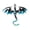 Blue, variant on Purple Purple Retro Oil Dripping Cartoon Dragon Brooch Pin Alloy For Blazer Accessory