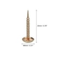 thumbnail image 2 of Uxcell Paquete de 50 Clavos de Tapicería, Clavos de Tapicería de 8x20mm, Clavos Decorativos de Cabeza Redonda para Muebles, Dorado, 2 of 7