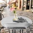 thumbnail image 6 of Funny Bears Round Tablecloth for 55-60 Inch Tables,Fitted Table Cover with Elastic Edge,Cute Art Vintage Lovely Animals on Bathtub Waterproof Outdoor Table Cloth Protector for Patio Garden Dinner, 6 of 9