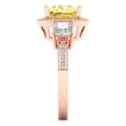 thumbnail image 3 of Three-Stone Engagement Ring for Women - 3.005ct Natural Citrine in 14K Rose Gold Promise Ring, 3 of 6