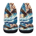 thumbnail image 5 of XYZCANDO Decorative Car Front Seat Covers Auto Truck SUV, Breathable Easy Install Front Car Seat Covers 2 pcs Polyester Fabric Eagle Pattern Design, 5 of 10