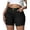 Black, variant on Gocolloa Womens Plus Size Jean Shorts Stretchy Solid Color High Waisted Summer Casual 5.5" Denim Shorts Gray 22W