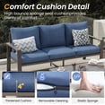 thumbnail image 4 of UDPATIO Aluminum Patio Furniture Set, Contemporary Outdoor Couch Set, Aluminum Patio Conversation Set, Blue, 4 of 11