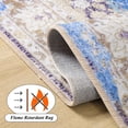 thumbnail image 4 of Cydiria Modern, Distressed Vintage Faux Wool Area Rug, 6' x 9', Blue, 4 of 8