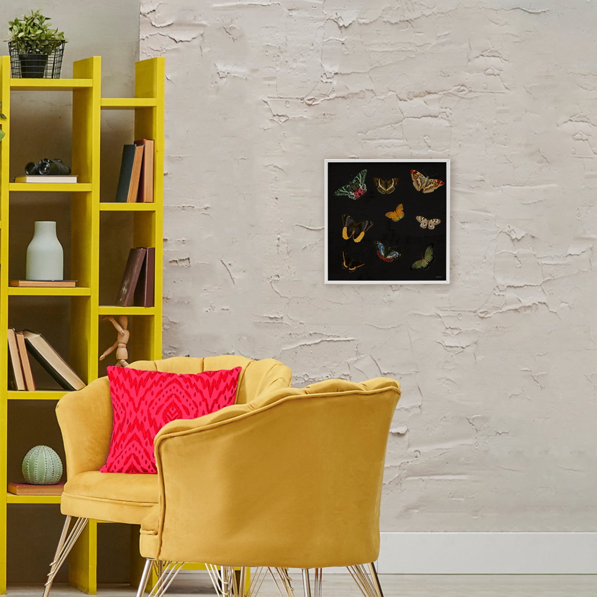 Stupell Industries Butterfly & Moth Collection White Framed Giclee Art, design by Dan Meneely