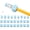 Light Blue, variant on Numbered Pencil Toppers, Reusable Classroom Pencil Number Labels, Silicone Pencils Tracking Markers for Teacher, Students, Supply Stations and School Organization (Dark Blue, 1-30 Set)
